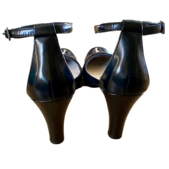 ANNE KLEIN Shoes Ankle Strap Black Patent Leather 3” Heel Womens Siz… - Picture 7 of 10
